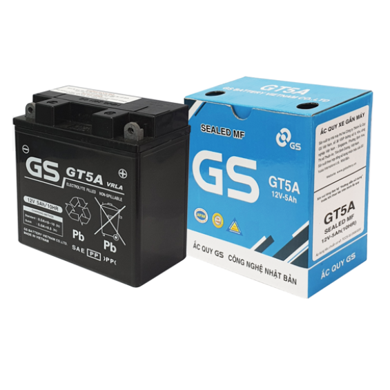 ẮC QUY XE MÁY GS GT5A (12V-5AH)